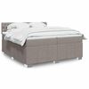 vidaXL &Kappa;&rho;&epsilon;&beta;ά&tau;&iota; Boxspring &mu;&epsilon; &Sigma;&tau;&rho;ώ&mu;&alpha; Taupe 200x200 &epsilon;&kappa;. &Upsilon;&phi;&alpha;&sigma;&mu;ά&tau;&iota;&nu;&omicron;
