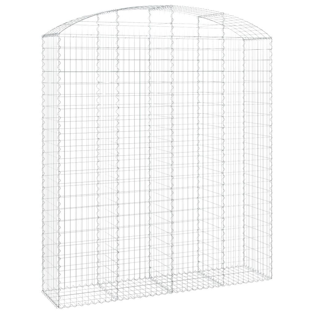vidaXL Συρματοκιβώτιο Τοξωτό 200x50x220/240εκ. από Γαλβανισμένο Χάλυβα