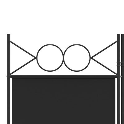 vidaXL Διαχωριστικό Δωματίου με 3 Πάνελ Μαύρο 120x200 εκ. από Ύφασμα