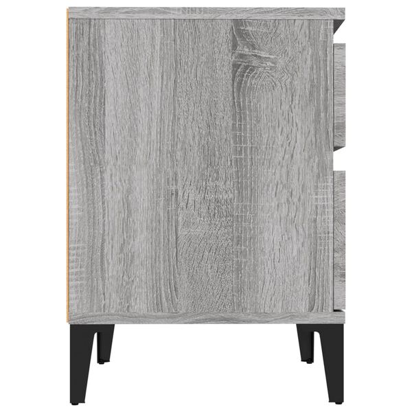 vidaXL Κομοδίνα 2 Τεμ. Γκρι Sonoma 40x35x50 εκ.