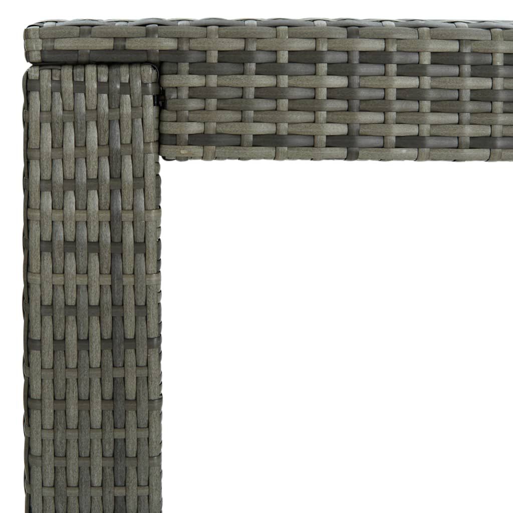 vidaXL Τραπέζι Μπαρ Κήπου Γκρι 140,5x60,5x110,5 εκ. Συνθετικό Ρατάν
