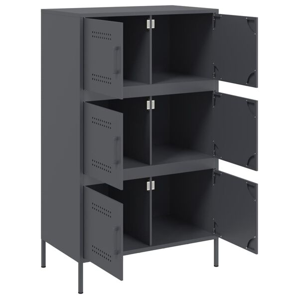 vidaXL Ντουλάπι Ανθρακί 68x39x113 εκ. από Ατσάλι