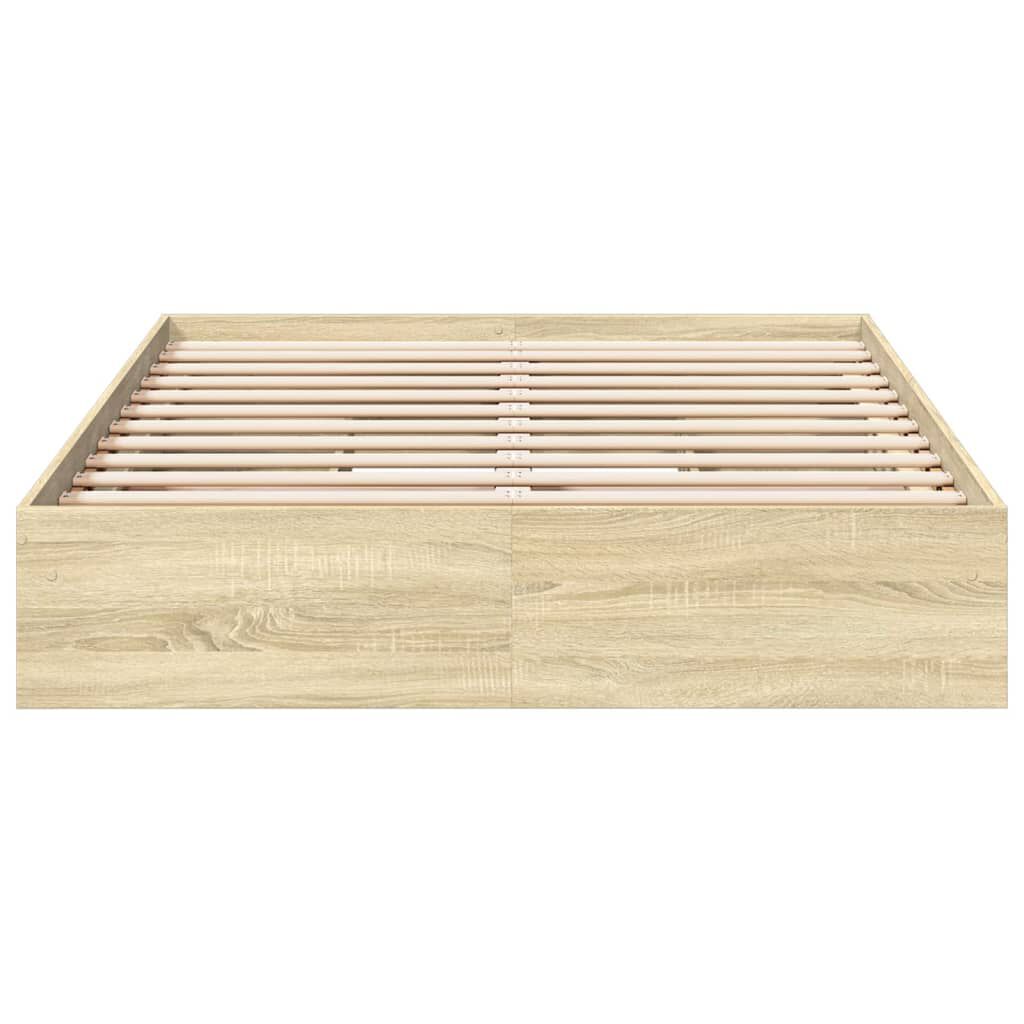 vidaXL Πλαίσιο Κρεβατιού με συρτάρια Sonoma Δρυς 140x200εκ. Επεξ. Ξύλο