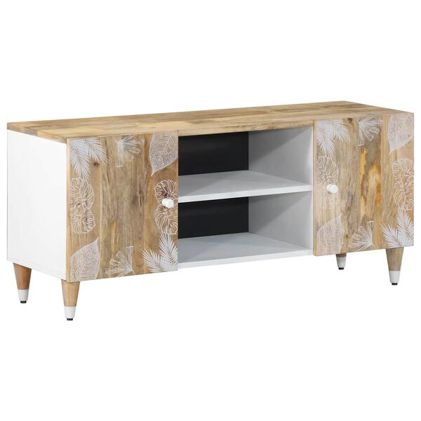 ντουλάπι τηλεόρασης vidaXL 105x33,5x46 cm μασίφ ξύλο Mango