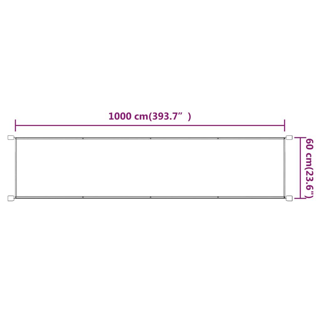 vidaXL Τέντα Κάθετη Τερακότα 60 x 1000 εκ. από Ύφασμα Oxford