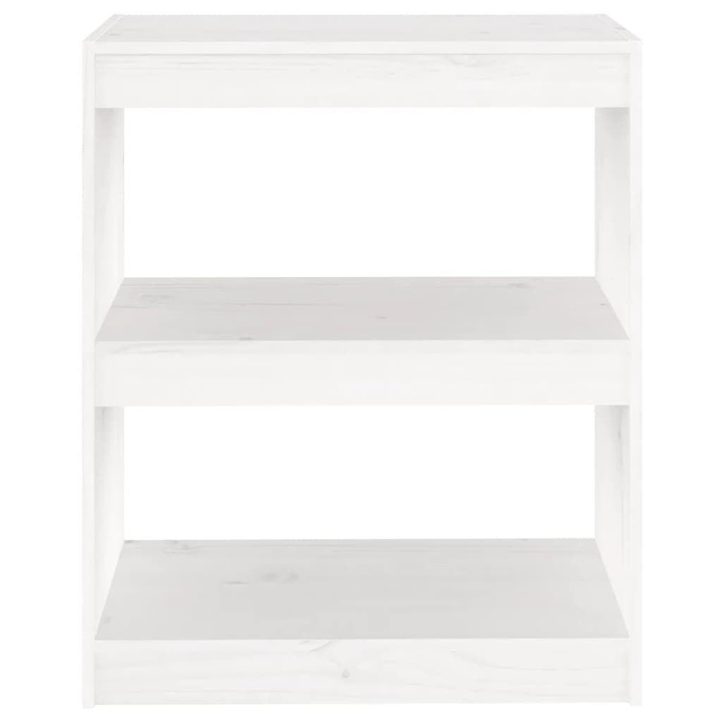 vidaXL Βιβλιοθήκη/Διαχωρ. Χώρου Λευκό 60x30x71,5 εκ. Μασίφ Ξύλο Πεύκου