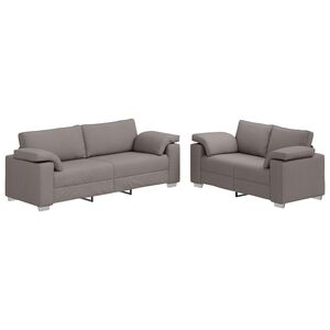 vidaXL &Kappa;&alpha;&nu;&alpha;&pi;έ&sigmaf; 2 pcs Taupe 219 x 80 x 82 &epsilon;&kappa; ύ&phi;&alpha;&sigma;&mu;&alpha;