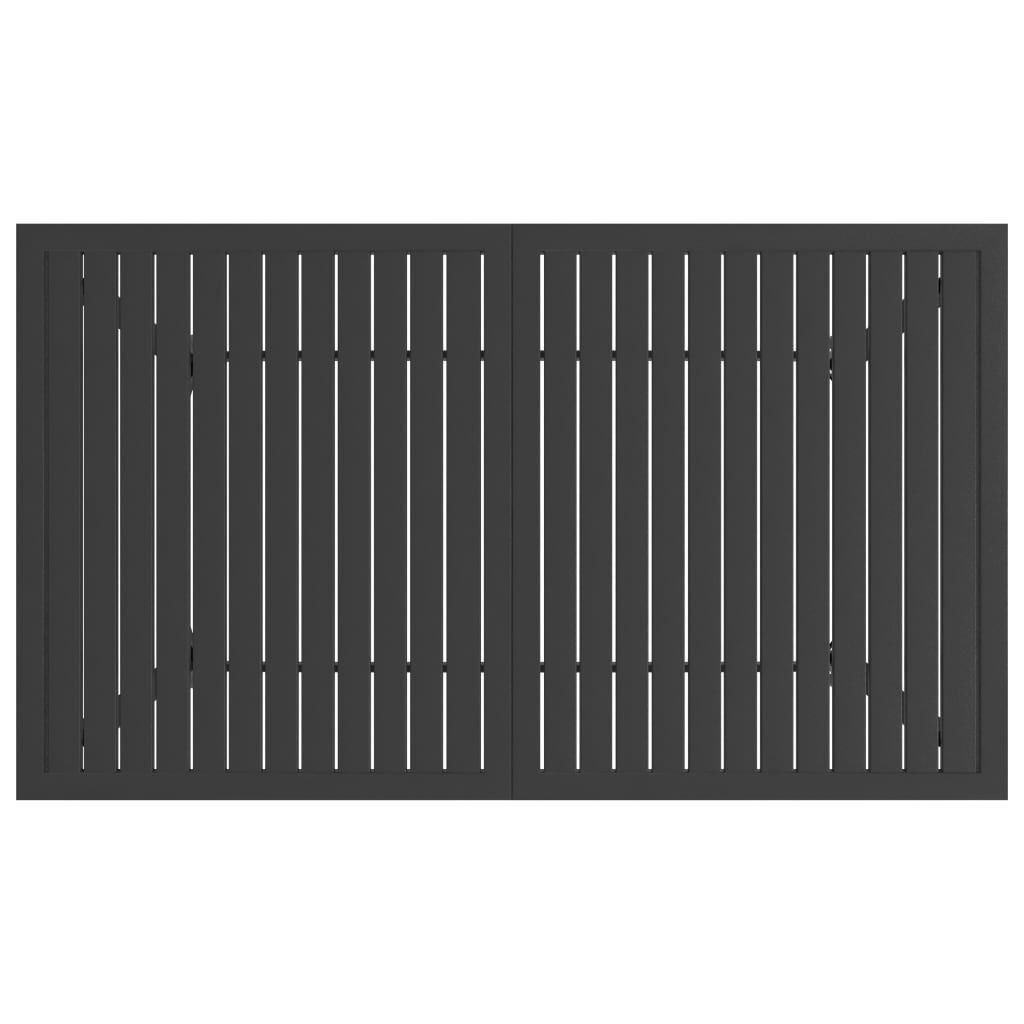 vidaXL Τραπέζι Κήπου Ανθρακί 140 x 80 x 72 εκ. Ατσάλινο