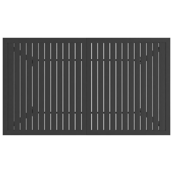 vidaXL Τραπέζι Κήπου Ανθρακί 140 x 80 x 72 εκ. Ατσάλινο