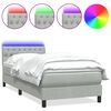 vidaXL &Kappa;&rho;&epsilon;&beta;ά&tau;&iota; Boxspring &mu;&epsilon; &Sigma;&tau;&rho;ώ&mu;&alpha; & LED &alpha;&nu;&omicron;&iota;&chi;&tau;ό &gamma;&kappa;&rho;&iota; 90x220 &epsilon;&kappa;. &Beta;&epsilon;&lambda;&omicron;ύ&delta;&iota;&nu;&omicron;