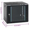 vidaXL Ντουλάπι Δικτύου Επιτοίχιο 9U 19" IP20 53x40x45 εκ.