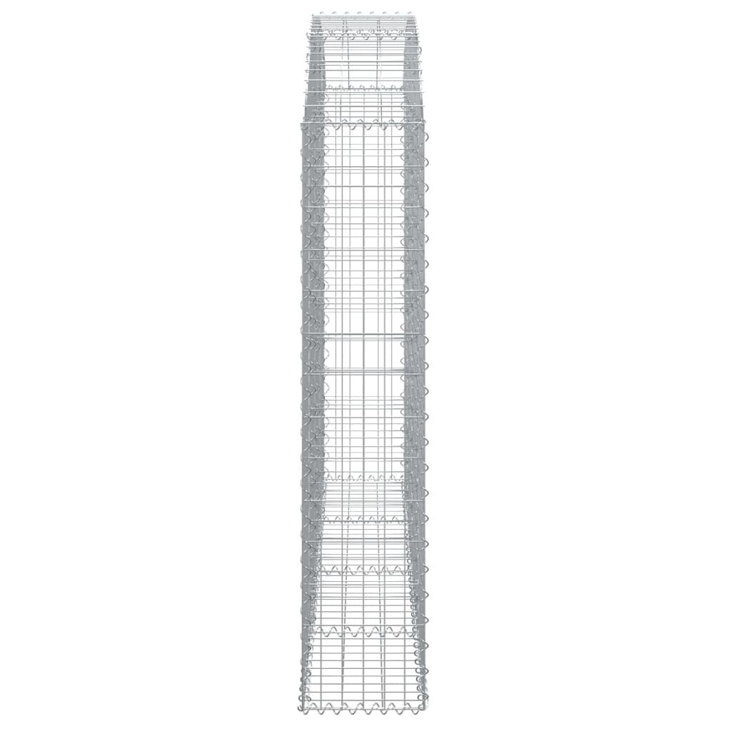 vidaXL Συρματοκιβώτιο Τοξωτό 200x30x140/160εκ. από Γαλβανισμένο Χάλυβα