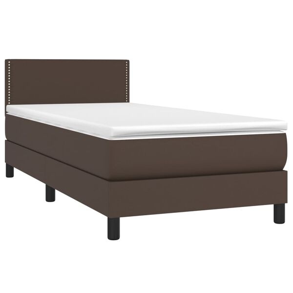 vidaXL &Kappa;&rho;&epsilon;&beta;ά&tau;&iota; Boxspring &mu;&epsilon; &Sigma;&tau;&rho;ώ&mu;&alpha; & LED &Kappa;&alpha;&phi;έ 80x200 &epsilon;&kappa;. &Sigma;&upsilon;&nu;&theta;. &Delta;έ&rho;&mu;&alpha;