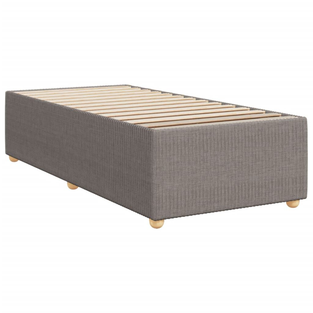 vidaXL Σκελετός Κρεβατιού Χωρίς Στρώμα Taupe 90x190 εκ. Υφασμάτινο