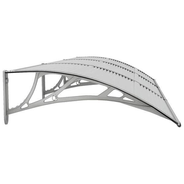 vidaXL Στέγαστρο Πόρτας Γκρι 300 x 75 εκ. από Πολυκαρβονικό
