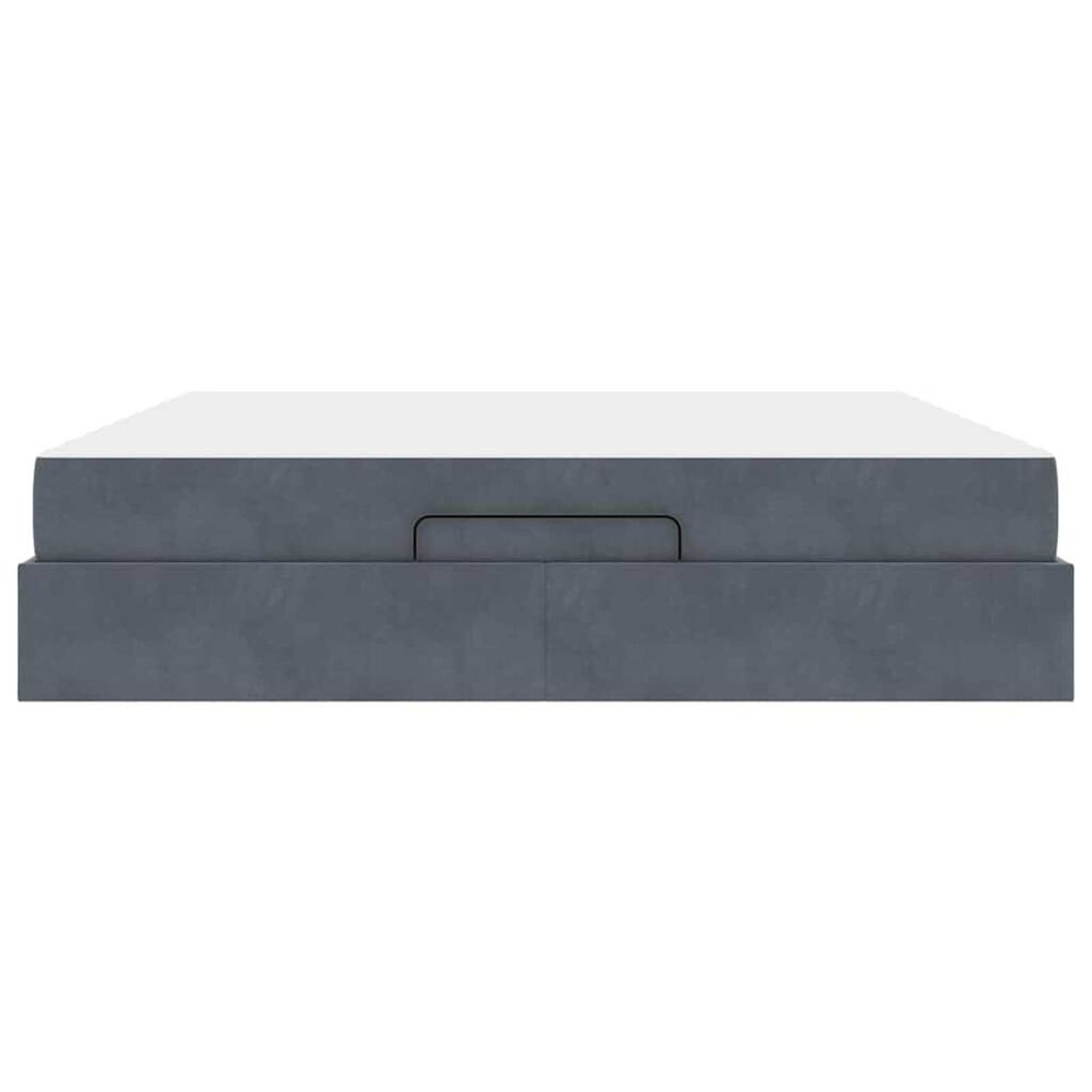 vidaXL Σκελετός Κρεβατιού Σκούρο γκρι 180 x 200 cm Βελούδο