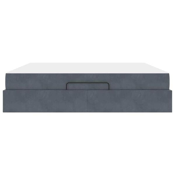 vidaXL Σκελετός Κρεβατιού Σκούρο γκρι 180 x 200 cm Βελούδο