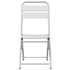 vidaXL Πτυσσόμενη Καρέκλα Κήπου 2 pcs Λευκό 55 x 56.5 x 91εκ Ατσάλι