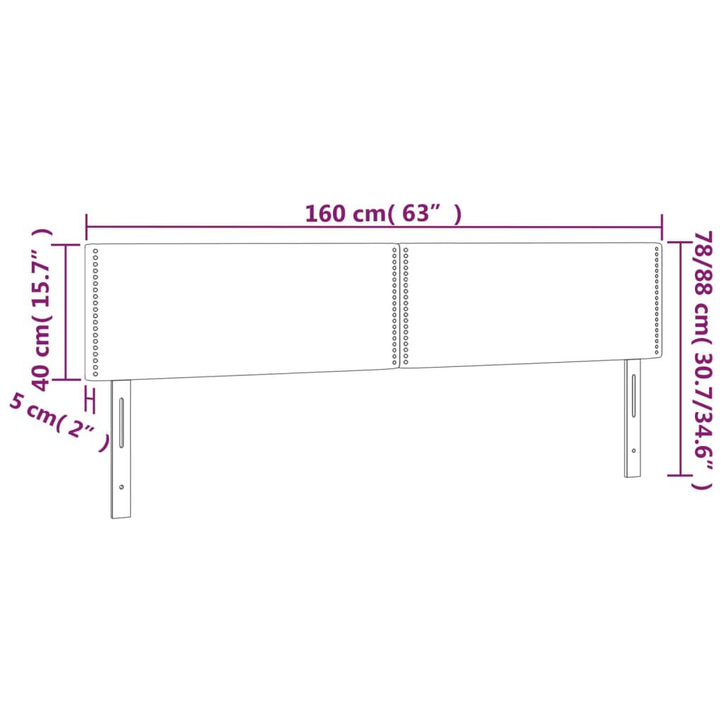 vidaXL Κεφαλάρια Κρεβατιού 2 τεμ.Μαύρα80 x 5 x 78/88 εκ.ΣυνθετικόΔέρμα
