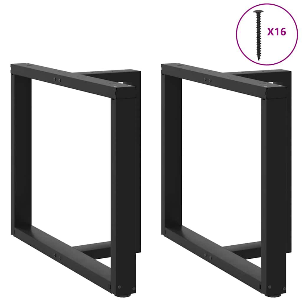 vidaXL Πόδια Τραπεζαρίας σε Σχήμα Τ, 2 τεμ. Μαύρο 90x35x(72-73) εκ. Ατσάλι