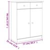 vidaXL Παπουτσοθήκη ALTA Λευκή 77 x 35 x 96 εκ. από Μασίφ Ξύλο Πεύκου
