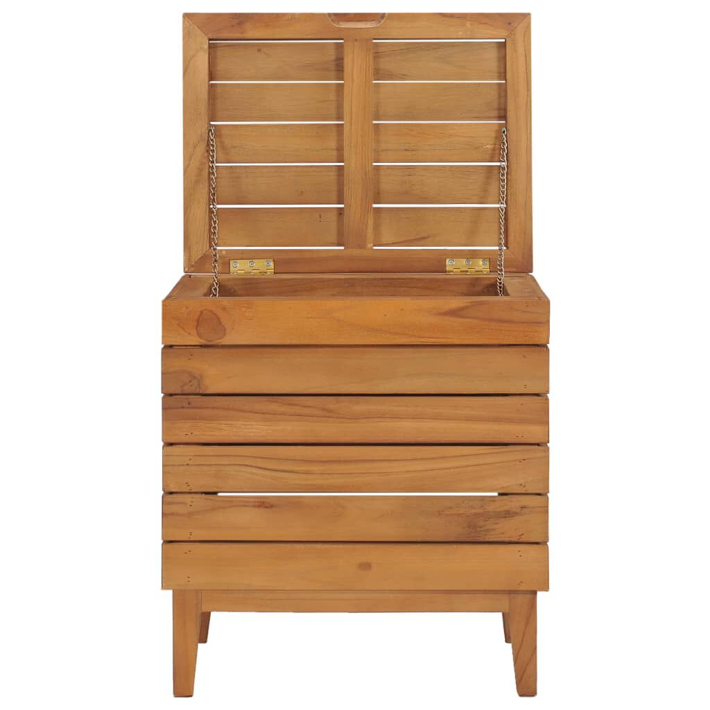 vidaXL Καλάθι Απλύτων 40 x 30 x 45 εκ. από Μασίφ Ξύλο Teak