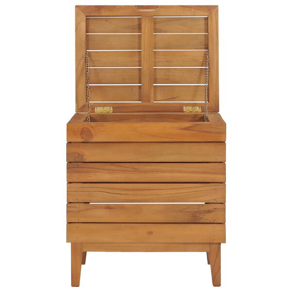 vidaXL Καλάθι Απλύτων 40 x 30 x 45 εκ. από Μασίφ Ξύλο Teak