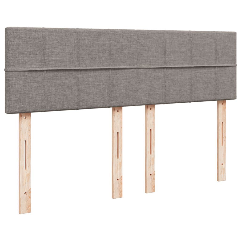 vidaXL Κρεβάτι Boxspring με Στρώμα Taupe 160x200 εκ. Υφασμάτινο