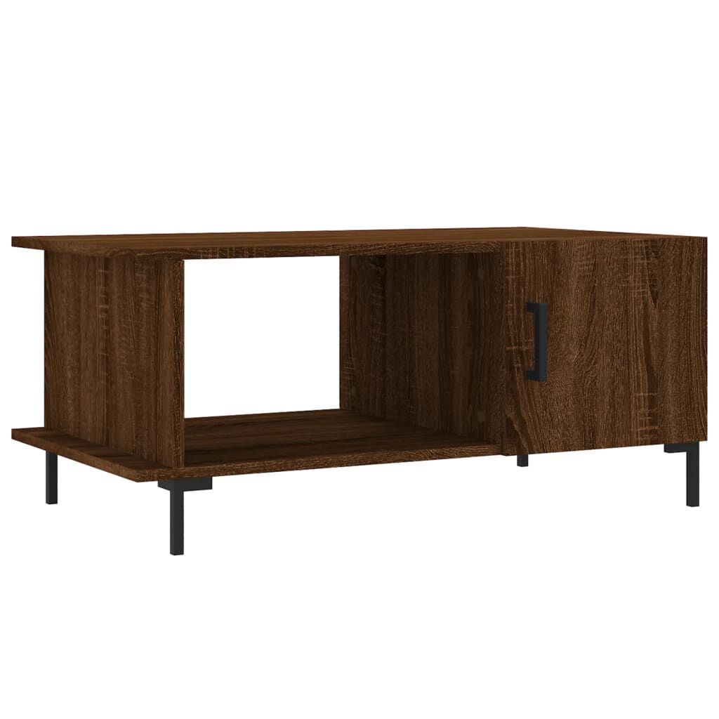 vidaXL Τραπεζάκι Σαλονιού Καφέ Δρυς 90x50x40 εκ. Επεξεργασμένο Ξύλο