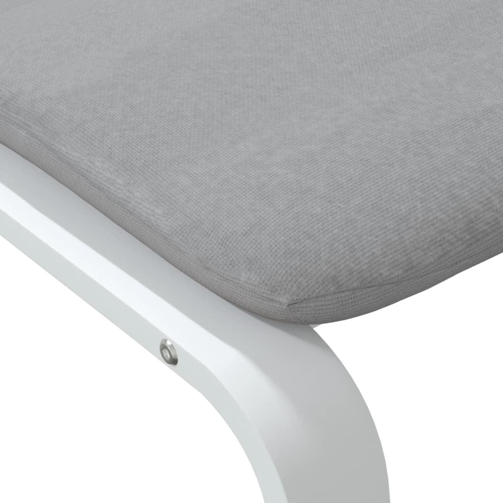 vidaXL Υποπόδιο Ανοιχτό Γκρι 51 x 41 x 40 εκ. Υφασμάτινο