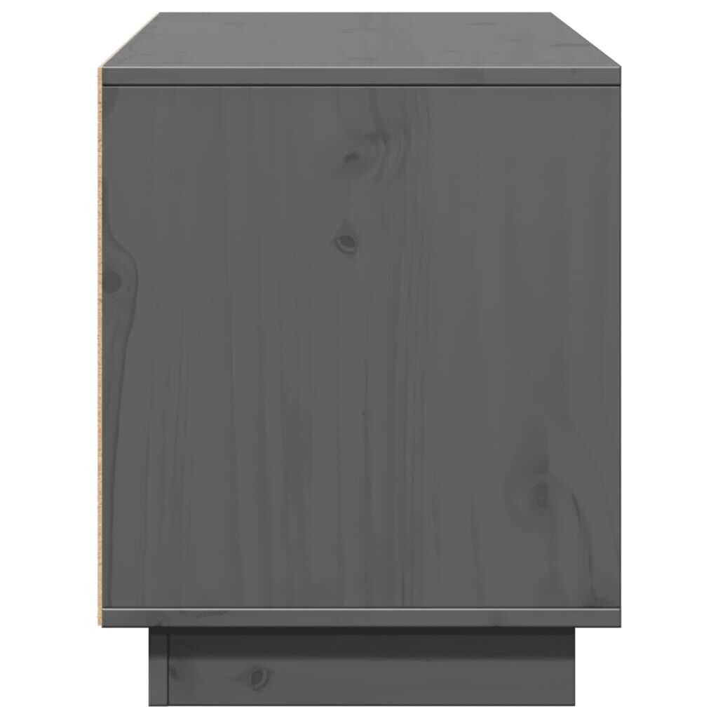 vidaXL Έπιπλο Τηλεόρασης Γκρι 110,5 x 35 x 44 εκ. Μασίφ Ξύλο Πεύκου