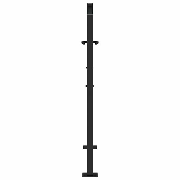 vidaXL Πύλη κήπου Μαύρη 105x106 cm Ατσάλινη φλόγα σχεδιασμού