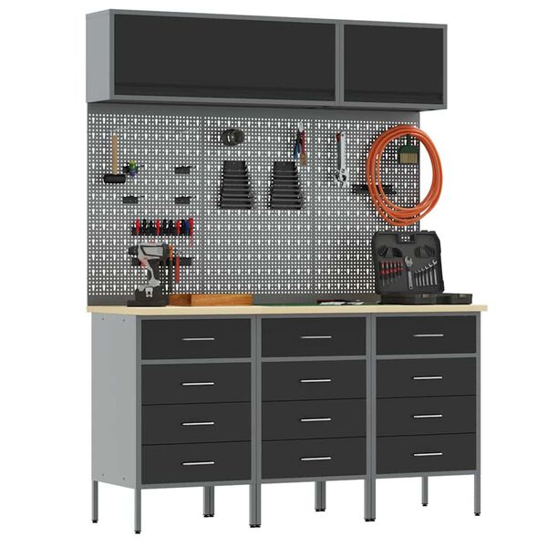 vidaXL &Sigma;&epsilon;&tau; &Nu;&tau;&omicron;&upsilon;&lambda;ά&pi;&alpha;&sigmaf; &Epsilon;&rho;&gamma;&alpha;&sigma;ί&alpha;&sigmaf; &mu;&epsilon; &sigma;&upsilon;&rho;&tau;ά&rho;&iota; &mu;&epsilon; &alpha;&pi;&omicron;&theta;ή&kappa;&epsilon;&upsilon;&sigma;&eta; 8 pcs &Mu;&alpha;ύ&rho;&omicron;