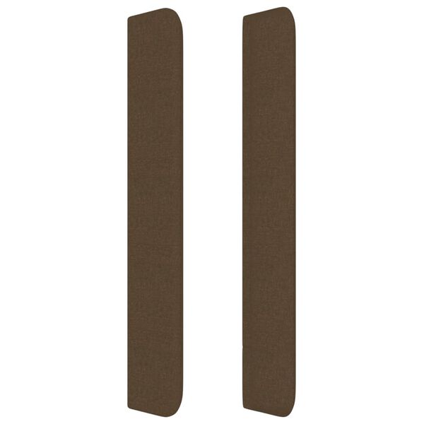 vidaXL Κεφαλάρι με Πτερύγια Σκούρο Καφέ 83x16x118/128 εκ. Υφασμάτινο