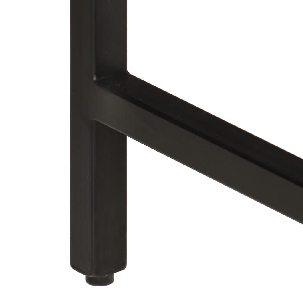 vidaXL Τραπεζαρία 110x55x75 εκ. Μασίφ Ακατέργαστο Ξύλο Μάνγκο/Σίδηρο