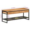vidaXL Πάγκος Παπουτσιών 110x35x45 εκ. από Μασίφ Ξύλο Ακακίας/Σίδερο
