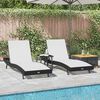 vidaXL Ήλιος Λάουτζερ 3 pcs Μαύρο και Λευκό 40 x 40 x 40.5 εκ