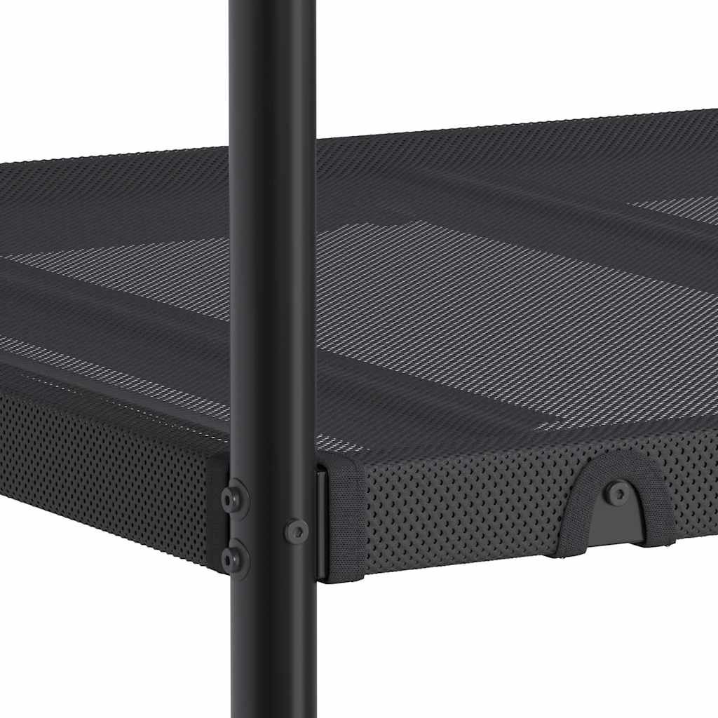 vidaXL Κουκέτα χωρίς στρώμα Μαύρο 107x203 cm Ατσάλι