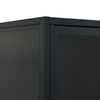 vidaXL Μπουφές Μαύρος 80 x 35 x 135 εκ. από Ατσάλι και Ψημένο Γυαλί