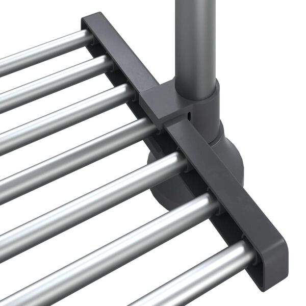 vidaXL Ράφι Κουζίνας 50x25x(50-70) εκ. από Αλουμίνιο