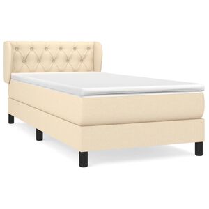 vidaXL &Kappa;&rho;&epsilon;&beta;ά&tau;&iota; Boxspring &mu;&epsilon; &Sigma;&tau;&rho;ώ&mu;&alpha; &Kappa;&rho;&epsilon;&mu; 80 x 200 &epsilon;&kappa;. &Upsilon;&phi;&alpha;&sigma;&mu;ά&tau;&iota;&nu;&omicron;
