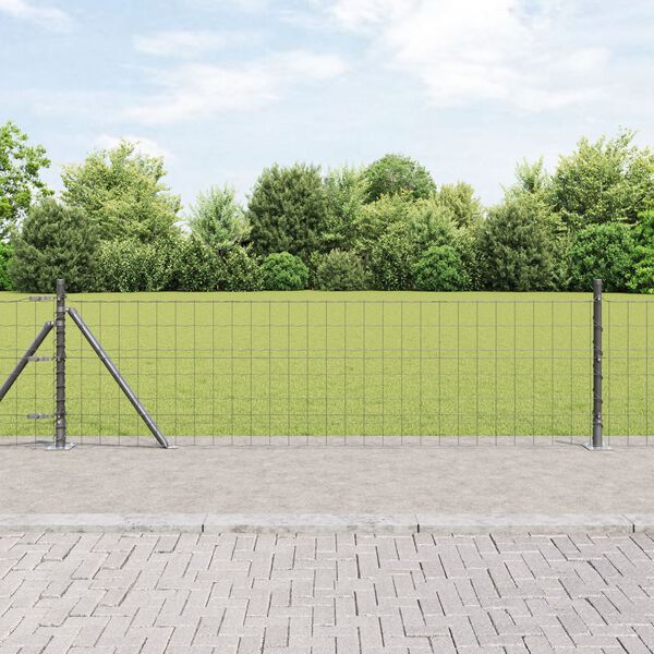 vidaXL Euro Fence με 13 Φλάντζες 0.4x50 μ Γαλβανισμένο Ατσάλι
