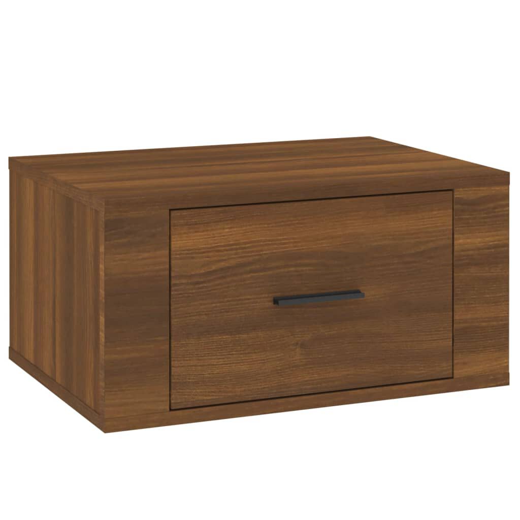 vidaXL Κομοδίνο Επιτοίχιο Καφέ Δρυς 50x36x25 εκ.