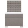 vidaXL Κρεβάτι Boxspring με Στρώμα Taupe 100 x 200 εκ. Υφασμάτινο