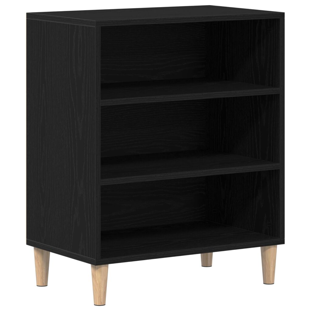 vidaXL Πλαϊνό Γραφείο Μαύρο Δρυς 57x35x70 εκ. Από ξύλο