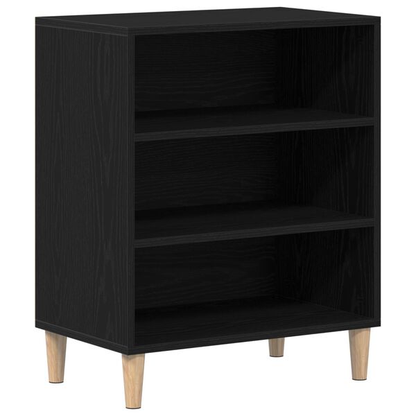vidaXL Πλαϊνό Γραφείο Μαύρο Δρυς 57x35x70 εκ. Από ξύλο