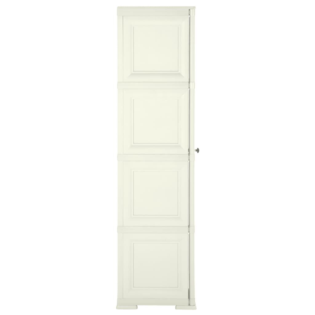 vidaXL Πλαστικό Ντουλάπι Κρεμ Ανοιχτό 79 x 43 x 164εκ. με Σχέδιο Ξύλου