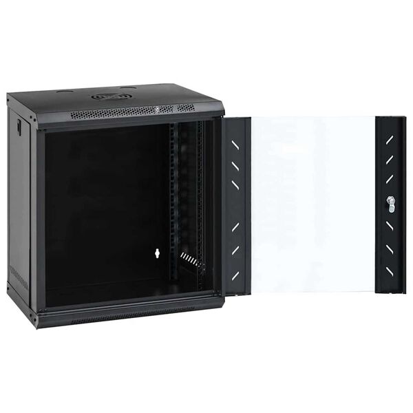 vidaXL Ντουλάπα δικτύου με αποθήκευση Μαύρο 53 x 45 x 60 εκ Ατσάλι