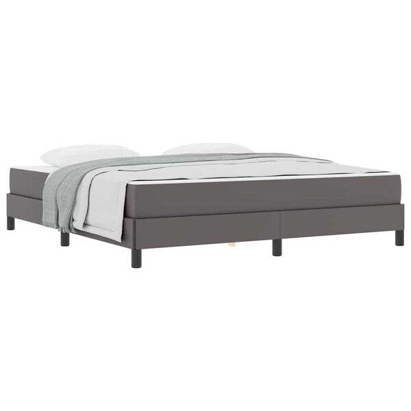 vidaXL Κρεβάτι Άλλο Γκρι 180 x 200 cm Τεχνητό δέρμα