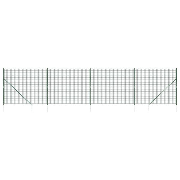 vidaXL Συρματόπλεγμα Περίφραξης Πράσινο 1,8 x 10 μ. με Καρφωτές Βάσεις